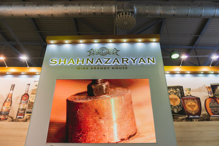 MOSCOW, RUSSIA - FEBRUARY 10-14: PRODEXPO 2020. International Exhibition Food. Show stand businessのeditorial素材