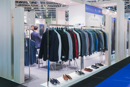 MOSCOW, RUSSIA - FEBRUARY 24-27: Fashion Trade Show 2020.34th international exhibition of mens,...