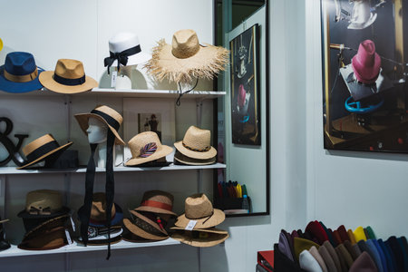 MOSCOW, RUSSIA - FEBRUARY 24-27: Fashion Trade Show 2020.34th international exhibition of mens, womens, children clothing, underwear, wedding fashion and accessoriesのeditorial素材