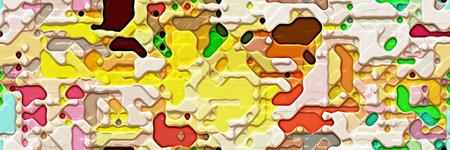 3d abstract geometric- artistic style rendering. Illustration designed for interior decoration.