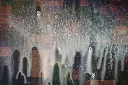 Drops- liquid foam. Fluid aqua- abstract pattern nature. Background- cleansing wash. Shampoo...