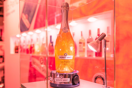 MOSCOW, RUSSIA - FEBRUARY 10-14: PRODEXPO 2020.27th International Exhibition for Food, Beverages, display Raw Materials. Show stand businessのeditorial素材