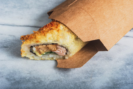 Sushi- delicious food. Dark style- low key photographyの写真素材