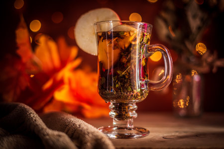 Still life- selective focus. Dark background and bokeh.の写真素材