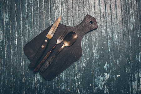 Still life- kitchen utensils. View from the topの写真素材