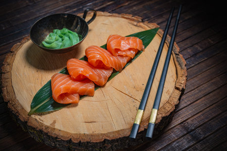 Sushi roll- gourmet fast food. Restaurant concept- asian menuの写真素材