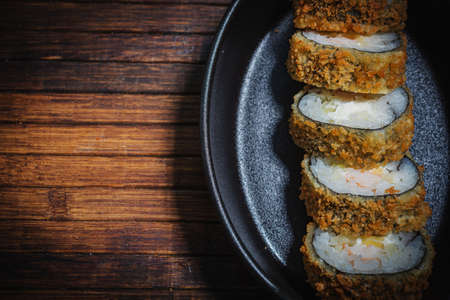 Sushi roll- gourmet fast food. Restaurant concept- asian menuの写真素材