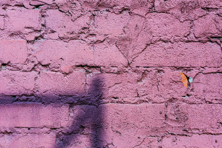 A brick wall is an element of a city building. Architecture- abstract background