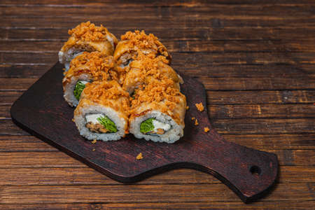 Sushi roll gourmet fast food. restaurant conceptの写真素材
