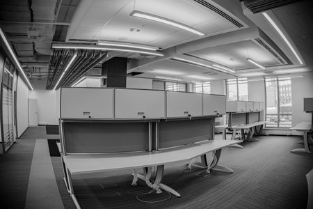 Office move concept - administrative building. office room for doing businessの写真素材