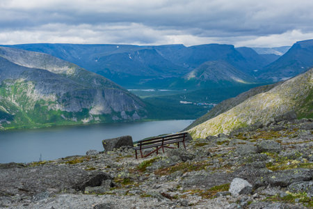 The city of Kirovsk, Murmansk region, Khibiny Mountains. The Arctic of Russia