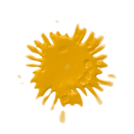 A drop of liquid spread over the surface. Abstract spatter - random distribution of paintの写真素材