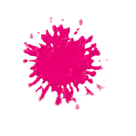 A drop of liquid spread over the surface. Abstract spatter - random distribution of paintの写真素材