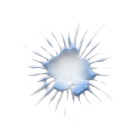 A drop of liquid spread over the surface. Abstract spatter - random distribution of paintの写真素材