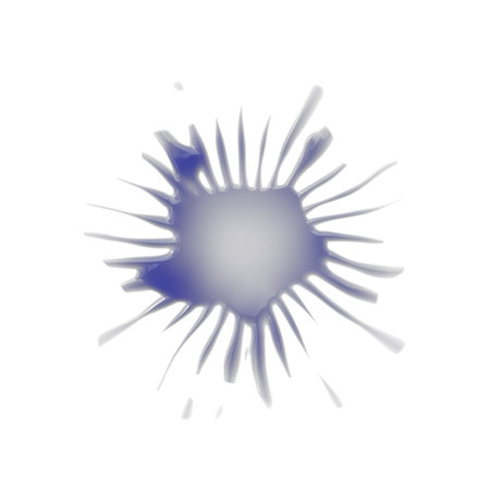 A drop of liquid spread over the surface. Abstract spatter - random distribution of paint. 3D illustrationの写真素材