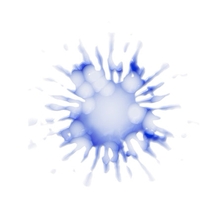 A drop of liquid spread over the surface. Abstract spatter - random distribution of paint. 3D illustrationの写真素材