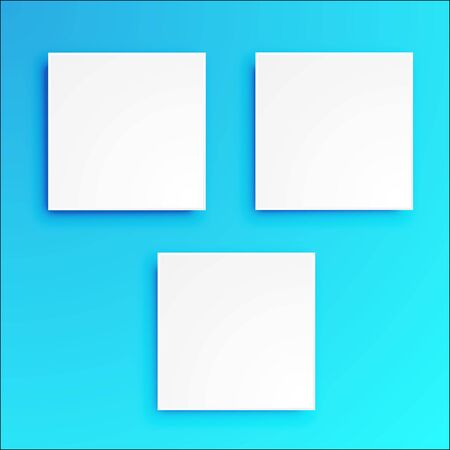 3d square sign modern paper art design , infographic, paper cut style, abstract background vector and illustrationのイラスト素材