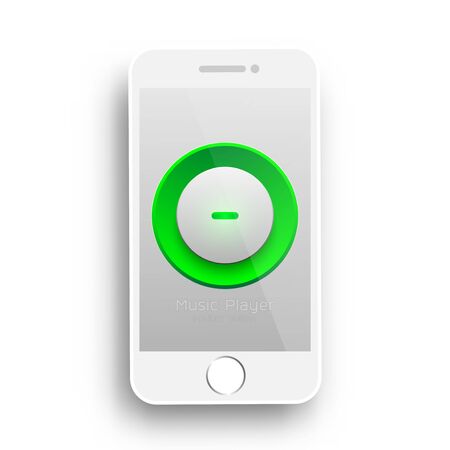 music player botton on mobile phone vectorのイラスト素材