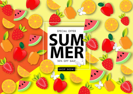 Summer Sale Background Vectorのイラスト素材