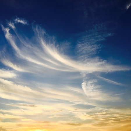 Blue sky with white clouds