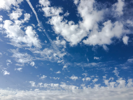 Beauty cloud against a blue sky background. Sky slouds. Blue sky with cloudy weather, nature cloud....