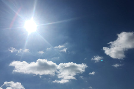 clouds, sky blue background. cloud blue sky and sun