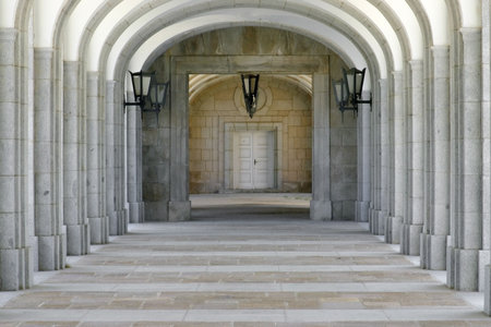 Architectonic details of the Valley of the fallen in Escorial, Madrid, Spain