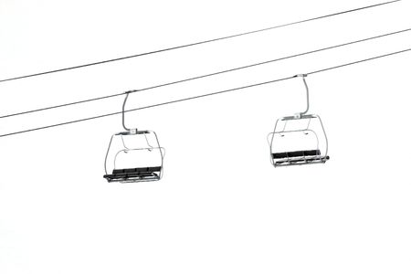 Landscapes and people skiing in the snow in Andorraの写真素材