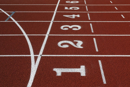 way out positions and lanes in an athletics track