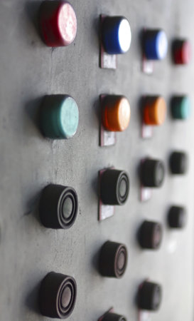 Control panel of the machinery of a coalpit