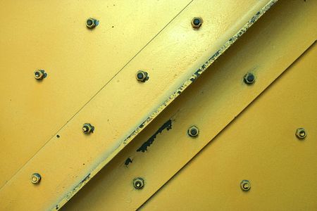 Lateral cash with screw nuts of the machinery of a coalpitの写真素材