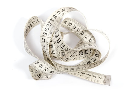 White tape measure of dressmaker