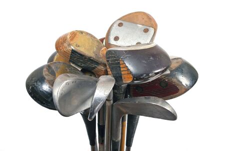 Old golf club wooden and metalの写真素材