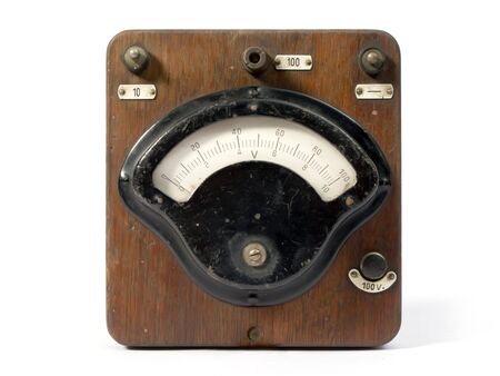 Old and obsolete electricity meterの写真素材