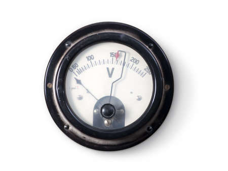 Old and obsolete electricity meterの写真素材