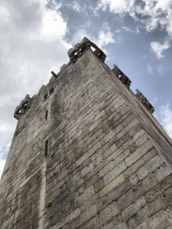 Battlement of a castle in Braga, Portugal.の写真素材