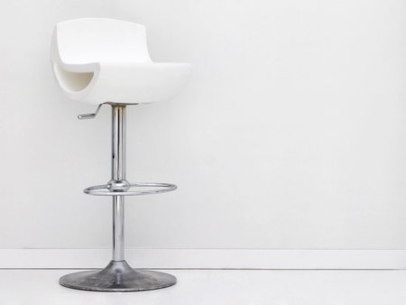 White stool on white background.の写真素材