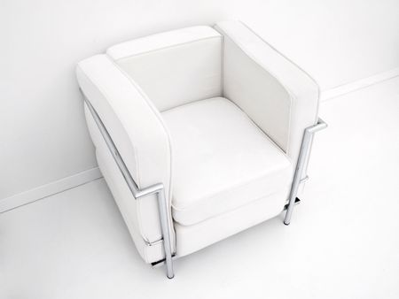 White Armchair on white background.の写真素材