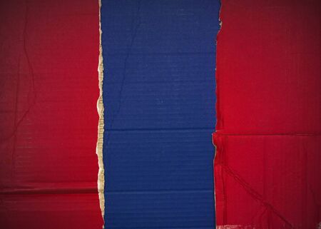 Flag of Mongolia made with corrugated cardboardの写真素材