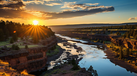 The photograph frames the vastness of the canyon, highlighting the intricate layers of rock and unique formations shaped by millennia of natural forces. leaving the viewer in awe of nature's grandeur.の素材