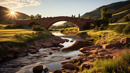 allure of sandstone arches gracefully formed by centuries of desert erosion. The arid desert landscape sets the stage for these natural wonders, where time and nature have crafted unique structuresの素材