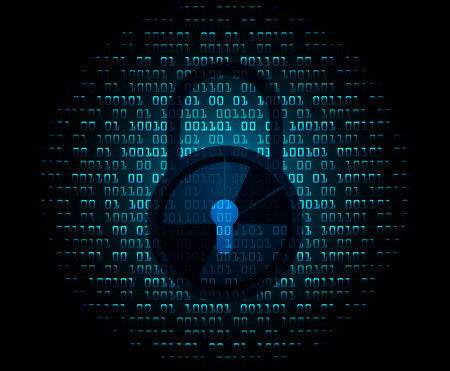 Safety concept, Closed Padlock on digital background, cyber security, Blue abstract hi speed internet technology background illustration. key vectorのイラスト素材