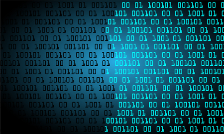 binary circuit board future technology, blue cyber security concept background, abstract hi speed digital internet.motion move blur. pixelの写真素材