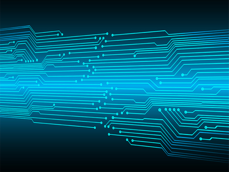 Binary circuit board future technology, blue cyber security concept background, abstract hi speed digital internet. Motion move blur.のイラスト素材