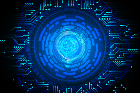 Binary circuit board future technology templateのイラスト素材