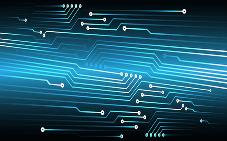 Binary circuit board future technology templateのイラスト素材
