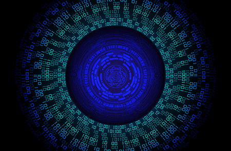 Blue eye cyber security concept backgroundのイラスト素材