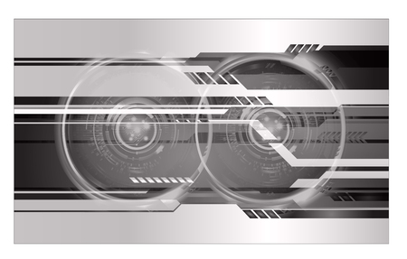binary circuit board future technology, black eye cyber security concept background, abstract hi speed digital internet.motion move blur. pixel vectorのイラスト素材