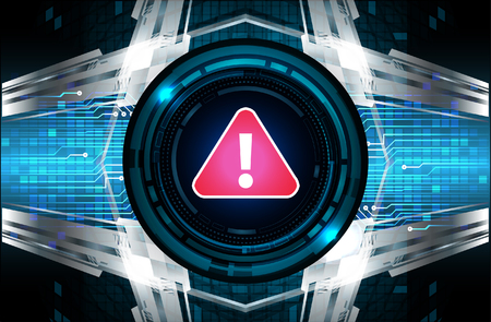 Safety concept, Closed Padlock on digital background. Cyber security, blue abstract hi speed internet technology illustration.のイラスト素材