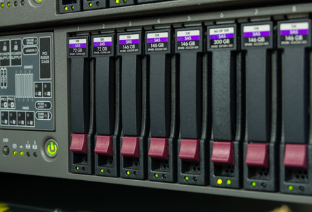 Hard disk in server slot.のeditorial素材
